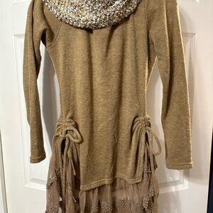 Altar'd State Textured Knit Sweater in Neutral Tones